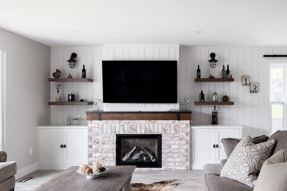maple ridge rustic farmhouse fireplace
