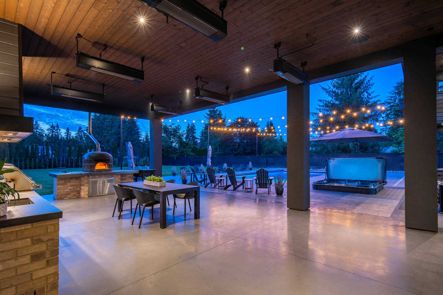 Langley home outdoor entertaining