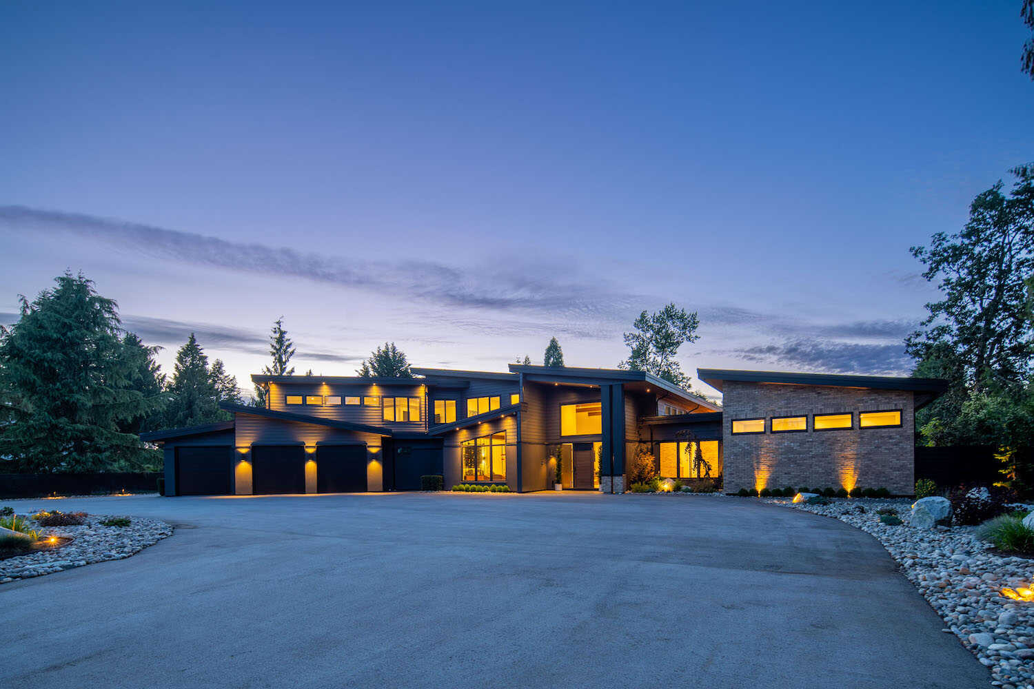 Langley Luxury home at twilight