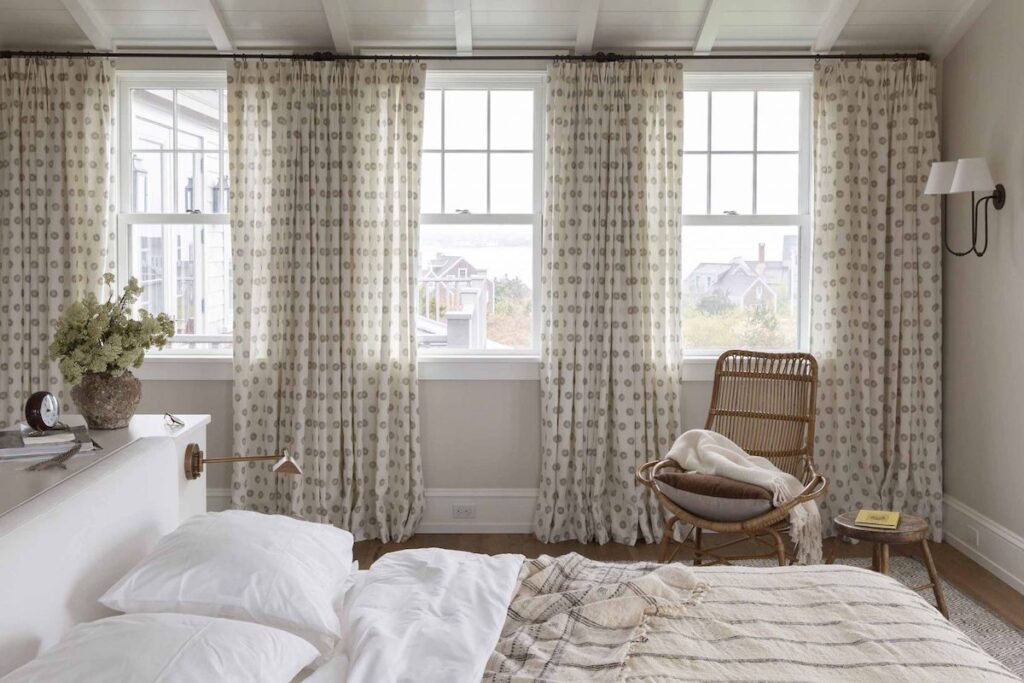 coastal style bedroom in Nantucket