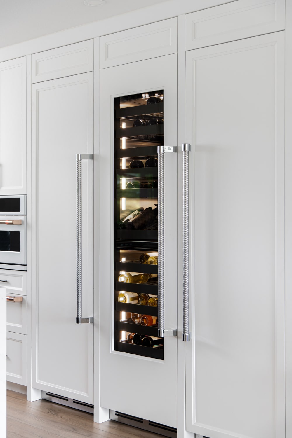 built-in wine fridge Burnaby remodel