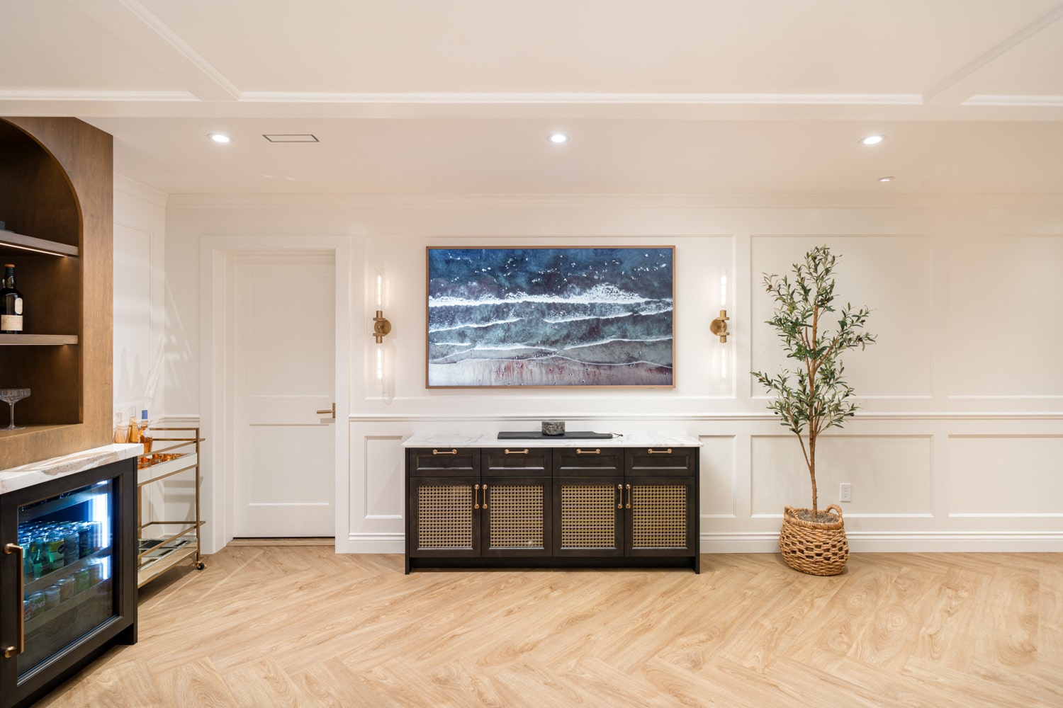 basement media room and bar coquitlam