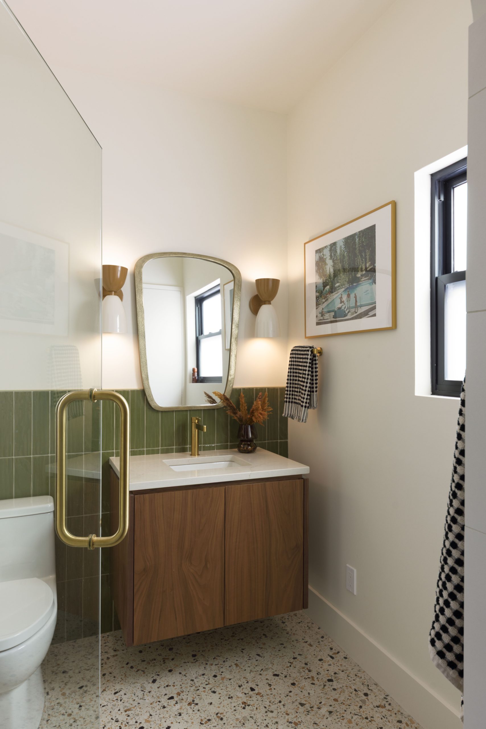 mid-century modern inspired bathroom design