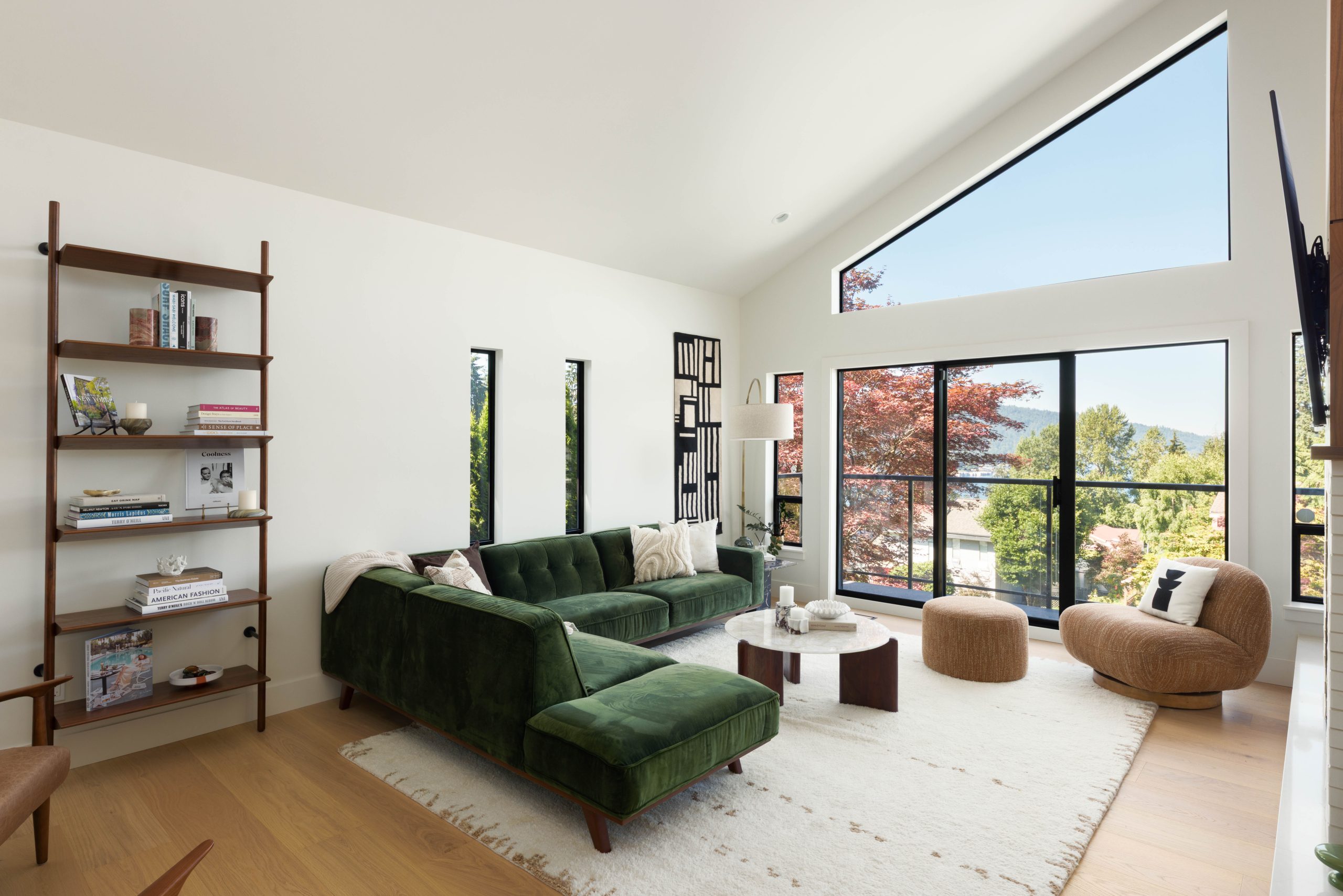 mid-century modern inspired living room port moody