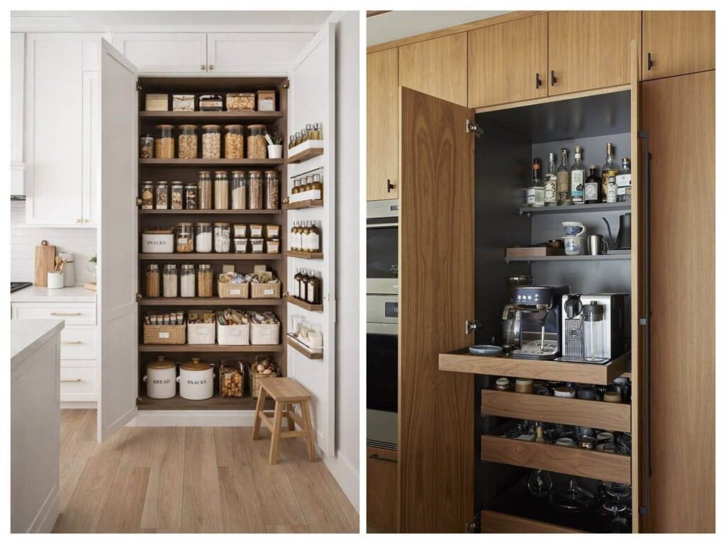 built-in cabinetry pantries